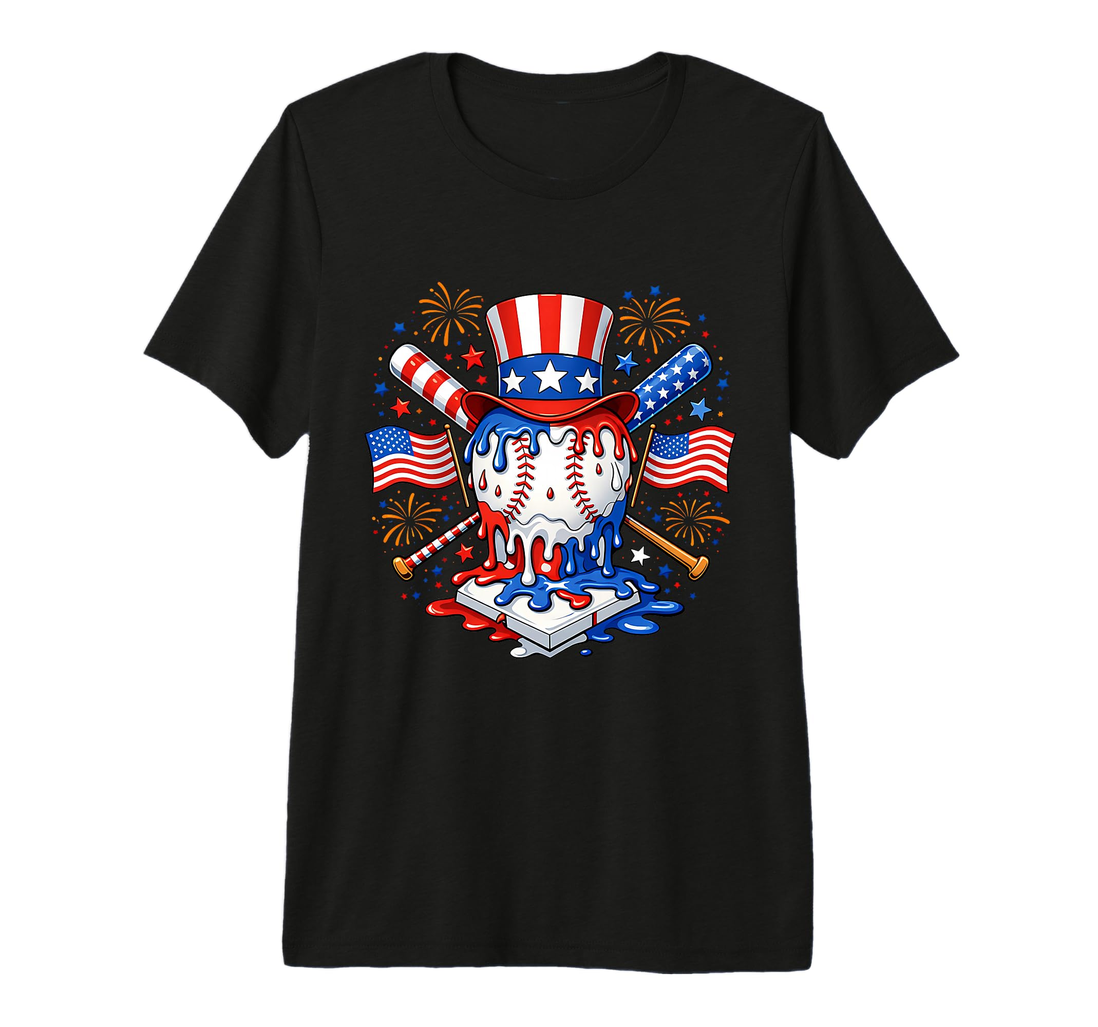 Patriotic 4Th July Baseball Uncle Sam T-Shirt - Novelty Apparel for Adults - T-Shirt, Sweatshirt, Hoodie