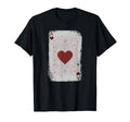 Distressed Ace Hearts Poker Playing Card T-Shirt - Aesthetic Graphic Unisex - T-Shirt, Sweatshirt, Hoodie