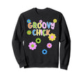 Groovy Chick Flower Power 70S 60S Sweatshirt - Custom Art Print for Adults - T-Shirt, Sweatshirt, Hoodie