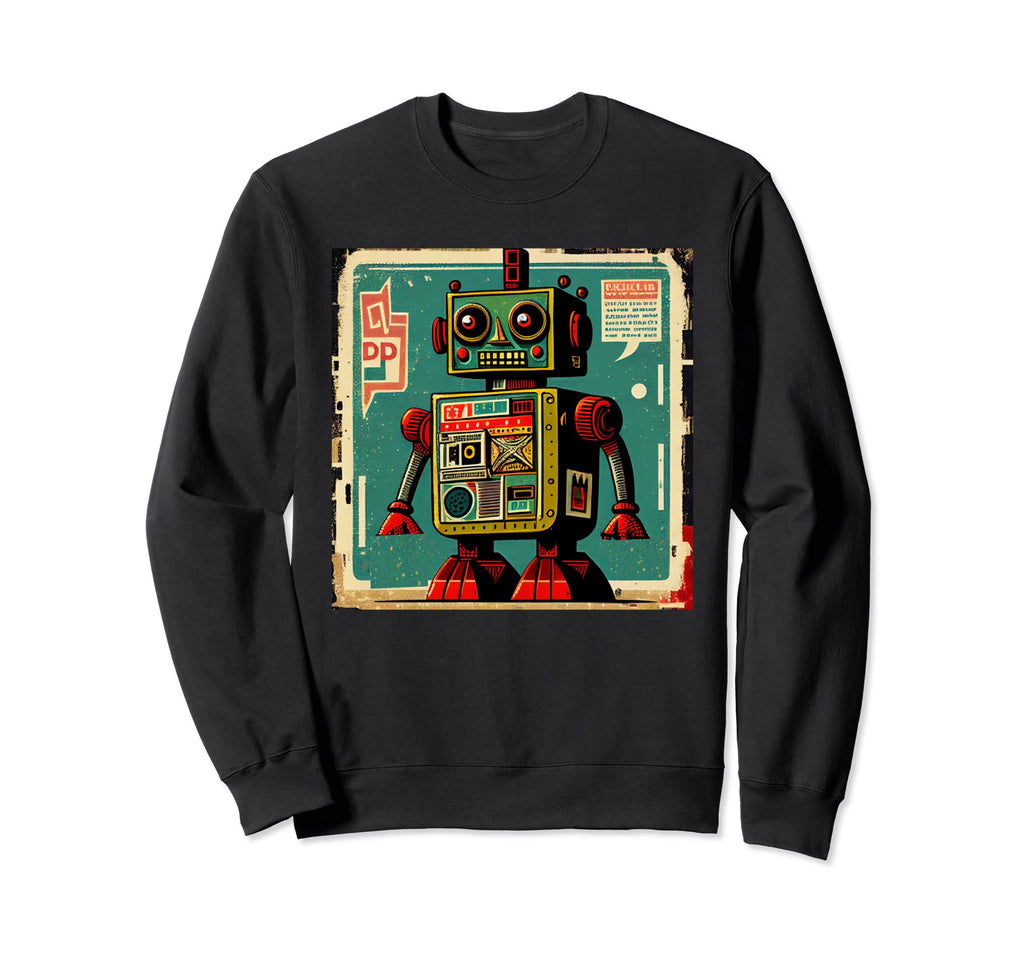 Robot Sci Fi Geek 80S 90S Aesthetic Sweatshirt - Streetwear Style Men Women - T-Shirt, Sweatshirt, Hoodie