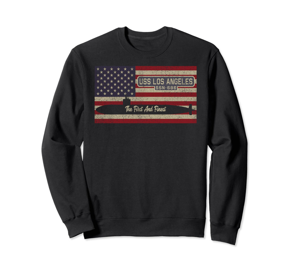 Uss Los Angeles Ssn 688 Submarine Sweatshirt - Trendy Graphic Men Women - T-Shirt, Sweatshirt, Hoodie