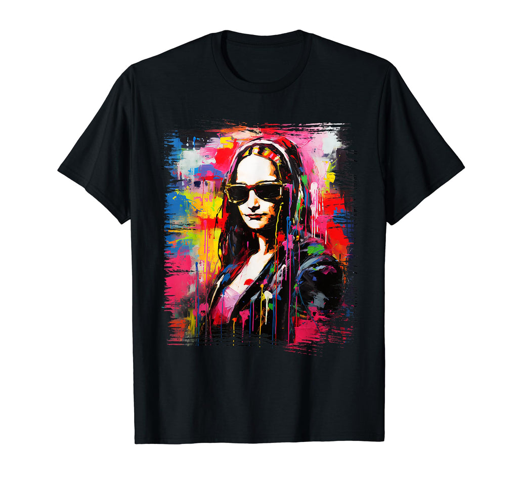 Funny Mona Lisa 90S Pop Art Graffiti T-Shirt - Graphic Print Unisex - T-Shirt, Sweatshirt, Hoodie