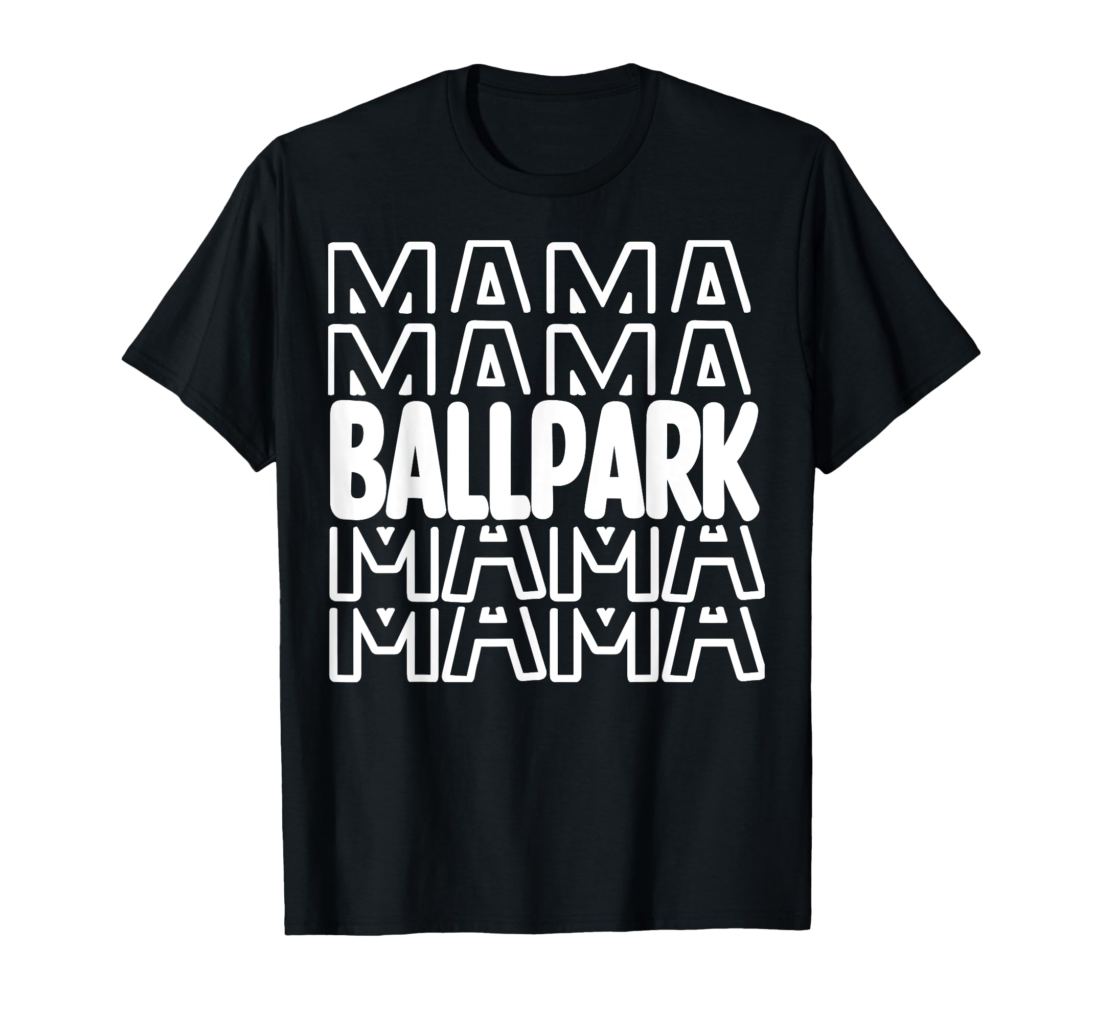 Ballpark Mama Baseball Family Mom T-Shirt - Custom Art Print for Adults - T-Shirt, Sweatshirt, Hoodie