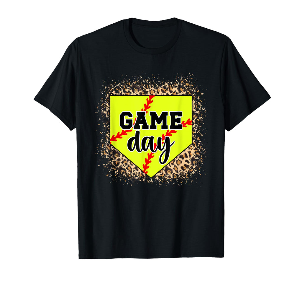 Game Day Leopard Softball Game Day T-Shirt - Fun Novelty Design Unisex - T-Shirt, Sweatshirt, Hoodie