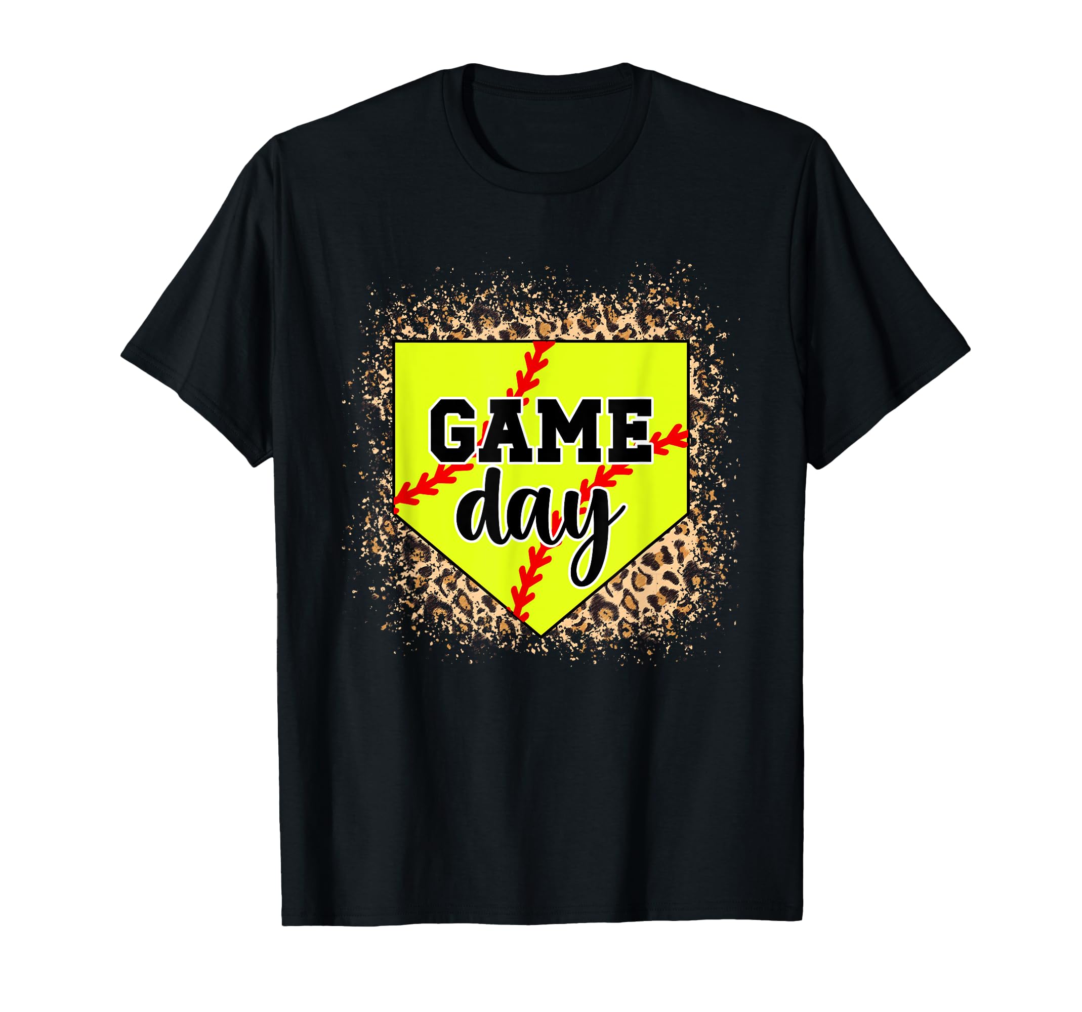 Game Day Leopard Softball Game Day T-Shirt - Fun Novelty Design Unisex - T-Shirt, Sweatshirt, Hoodie