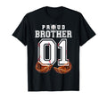 Proud Brother Baseball Player Number 1 T-Shirt - Unique Graphic for Adults - T-Shirt, Sweatshirt, Hoodie