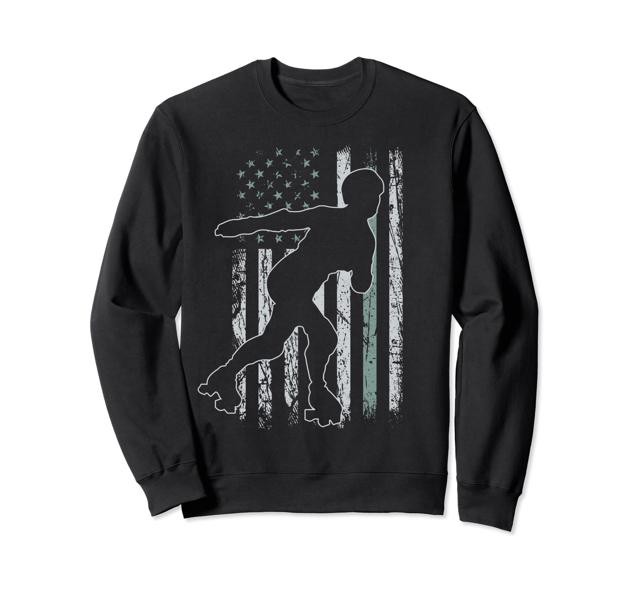 Roller Skates Usa Flag Skate 4Th July Sweatshirt - Trendy Graphic Unisex - T-Shirt, Sweatshirt, Hoodie