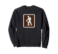 Hiking Sign Distressed Hike Symbol Trail Sweatshirt - Graphic Print Unisex - T-Shirt, Sweatshirt, Hoodie