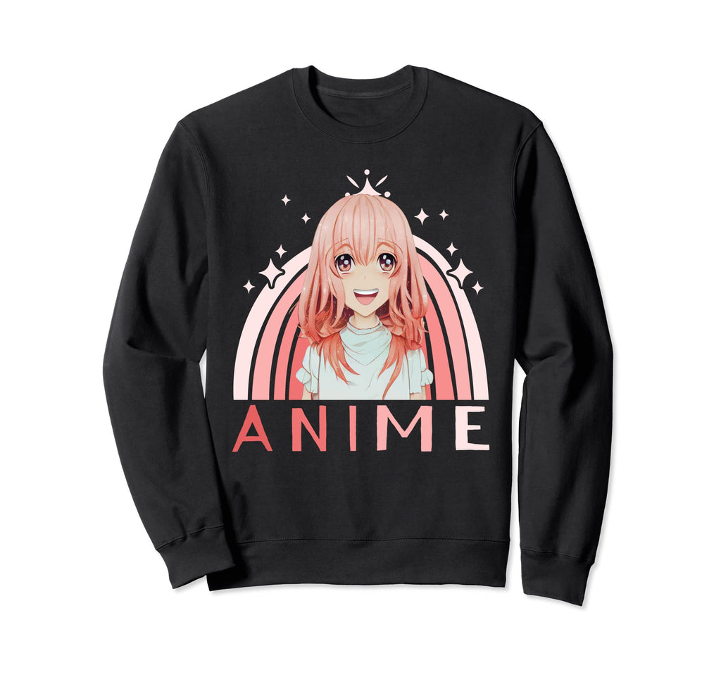 Kawaii Anime Boho Rainbow Pastel Sweatshirt - Unique Graphic for Adults - T-Shirt, Sweatshirt, Hoodie