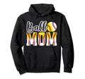 Ball Mom Baseball Softball Mom Softball Hoodie - Unique Graphic Unisex - T-Shirt, Sweatshirt, Hoodie