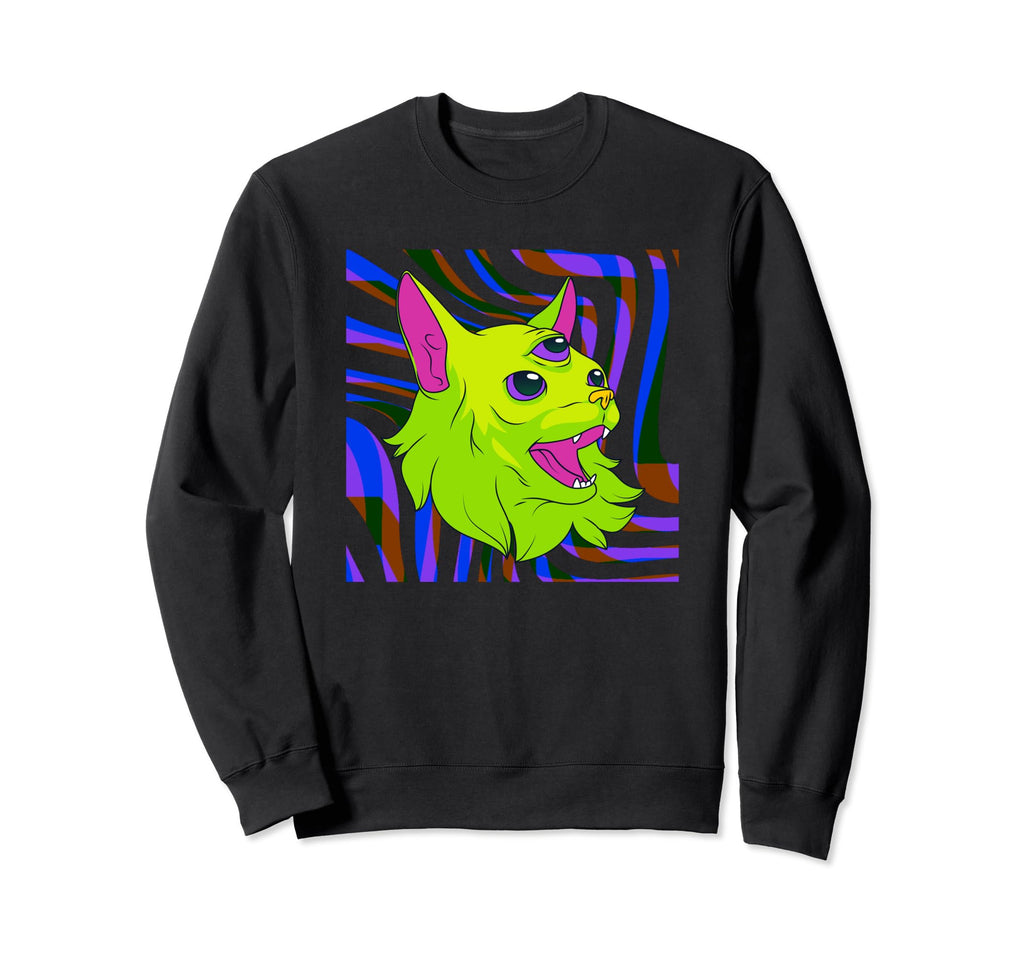Weirdcore Alien Funny Cat Goth Sweatshirt - Trendy Graphic Men Women - T-Shirt, Sweatshirt, Hoodie