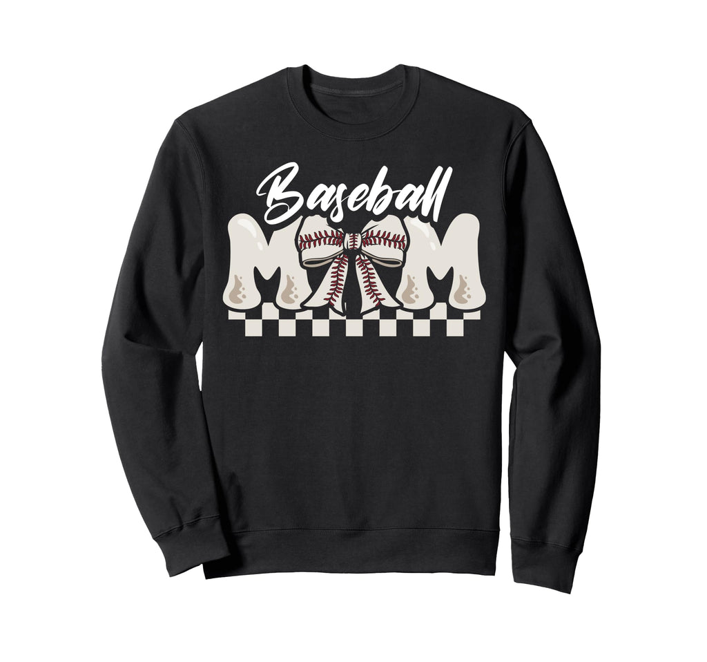 Baseball Mom Mothers Day Sweatshirt - Casual Everyday Wear Men Women - T-Shirt, Sweatshirt, Hoodie