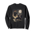 Labrador Retriever Dog Howling To Sweatshirt - Aesthetic Graphic Men Women - T-Shirt, Sweatshirt, Hoodie