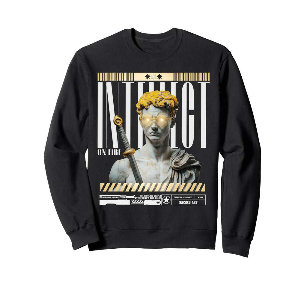 Y2K Intelect Bold Urban Graffiti Sweatshirt - Novelty Apparel Unisex - T-Shirt, Sweatshirt, Hoodie