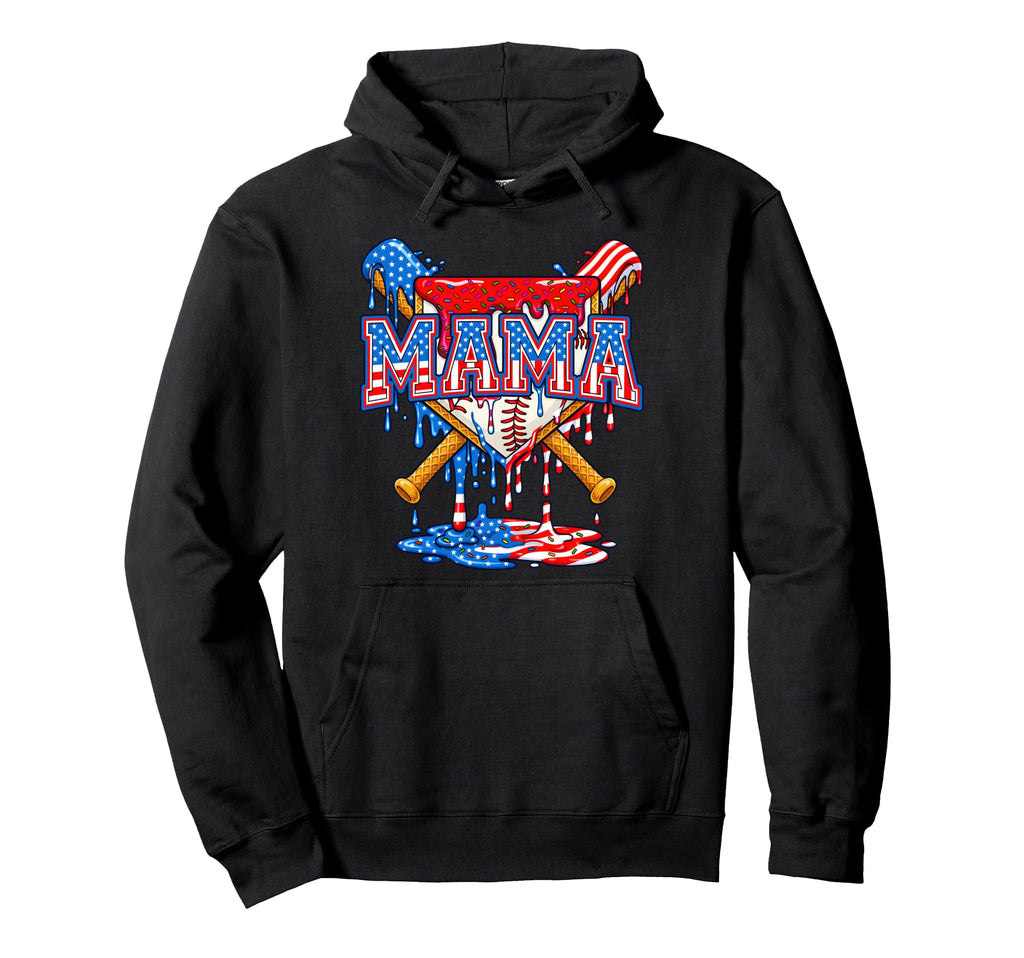 Baseball Drip Mom Ice Cream Drip Mama Hoodie - Casual Everyday Wear Unisex - T-Shirt, Sweatshirt, Hoodie