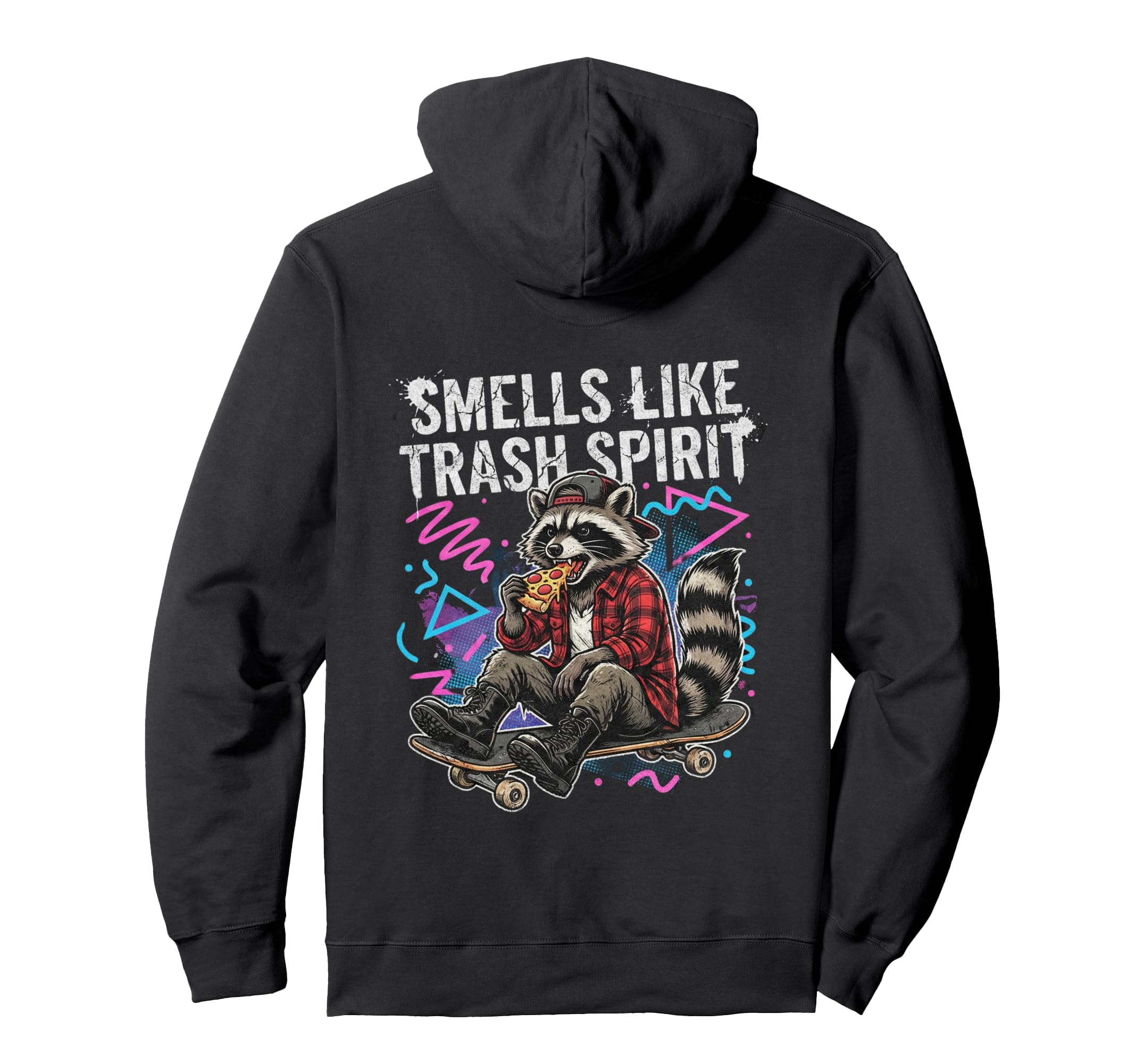 Smells Like Trash Spirit Funny Raccoon Hoodie - Minimalist Print Unisex - T-Shirt, Sweatshirt, Hoodie