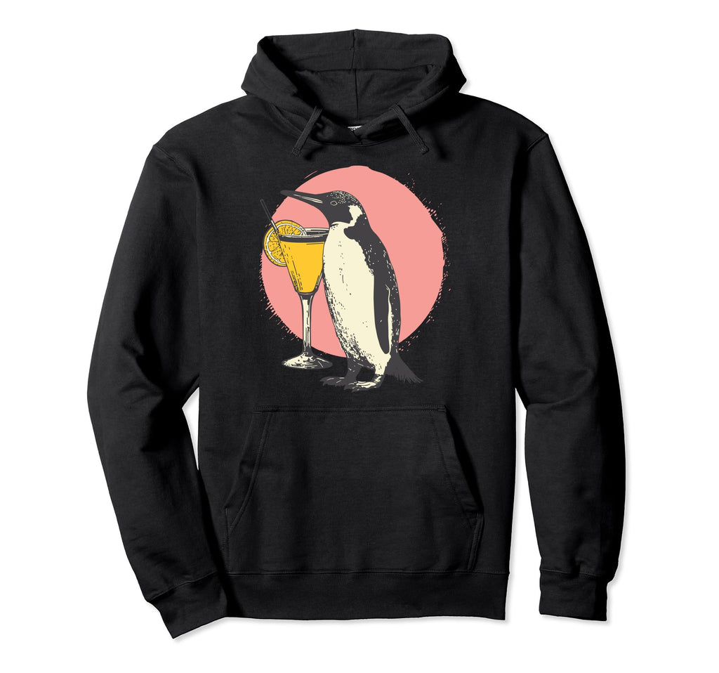 Cocktail Penguin Y2K Coquette Hoodie - Fun Novelty Design Men Women - T-Shirt, Sweatshirt, Hoodie
