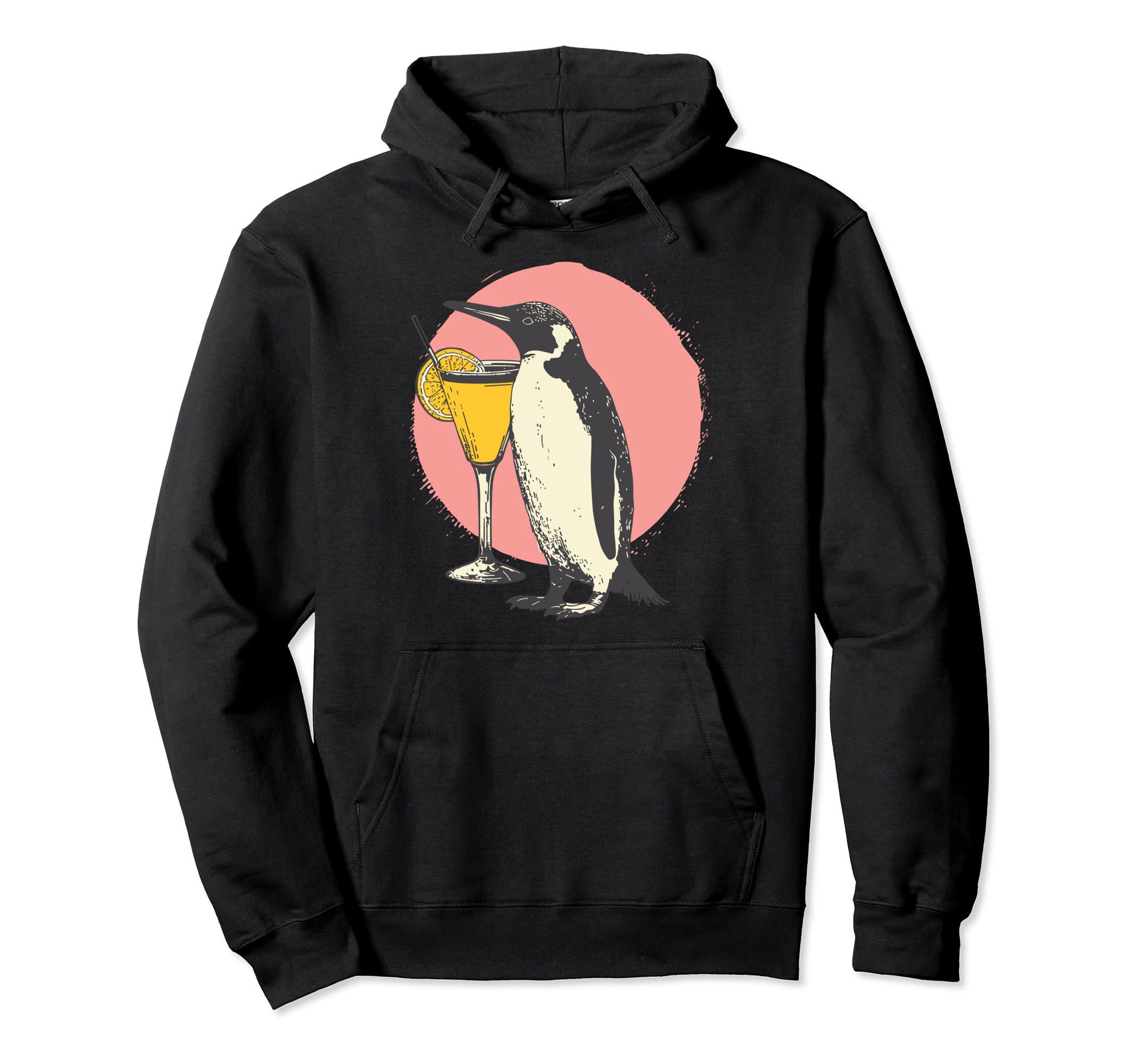 Cocktail Penguin Y2K Coquette Hoodie - Fun Novelty Design Men Women - T-Shirt, Sweatshirt, Hoodie