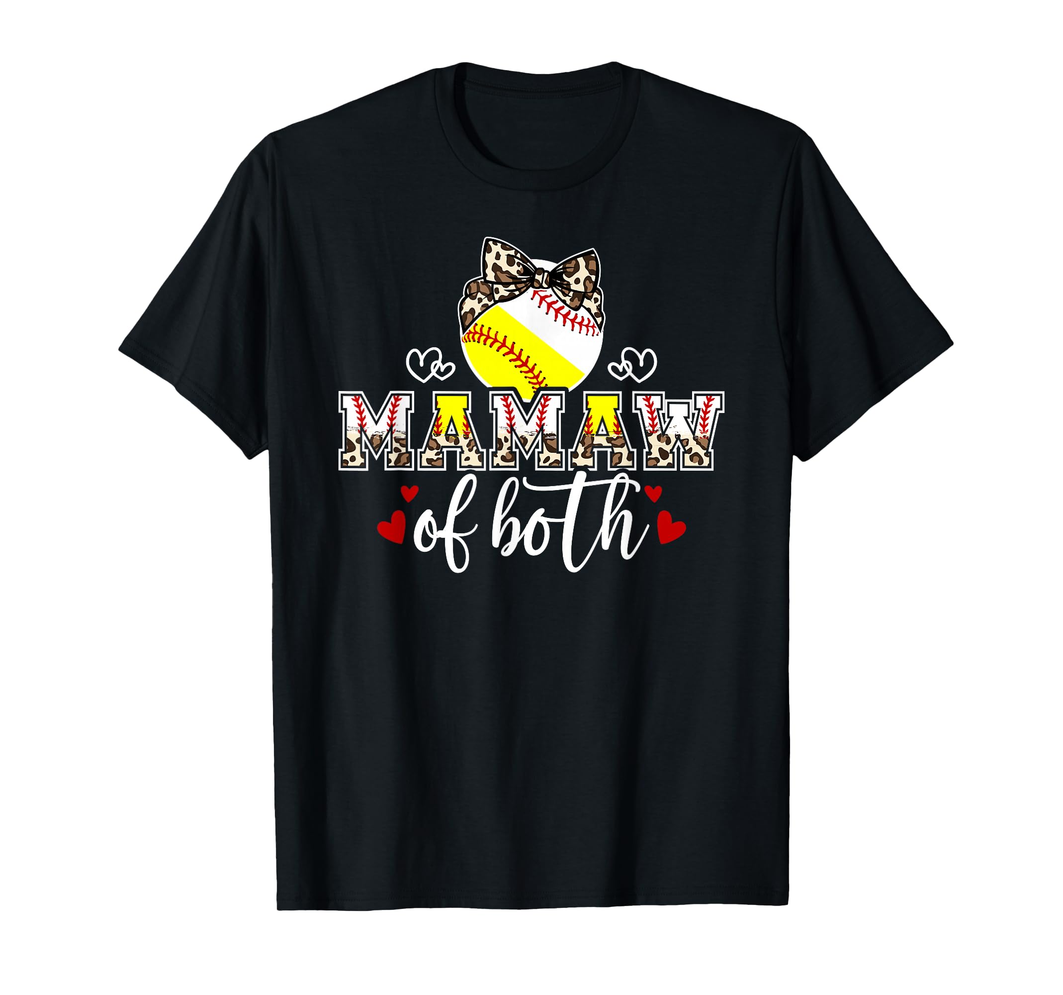 Mamaw Both Leopard Softball Baseball T-Shirt - Aesthetic Graphic Men Women - T-Shirt, Sweatshirt, Hoodie