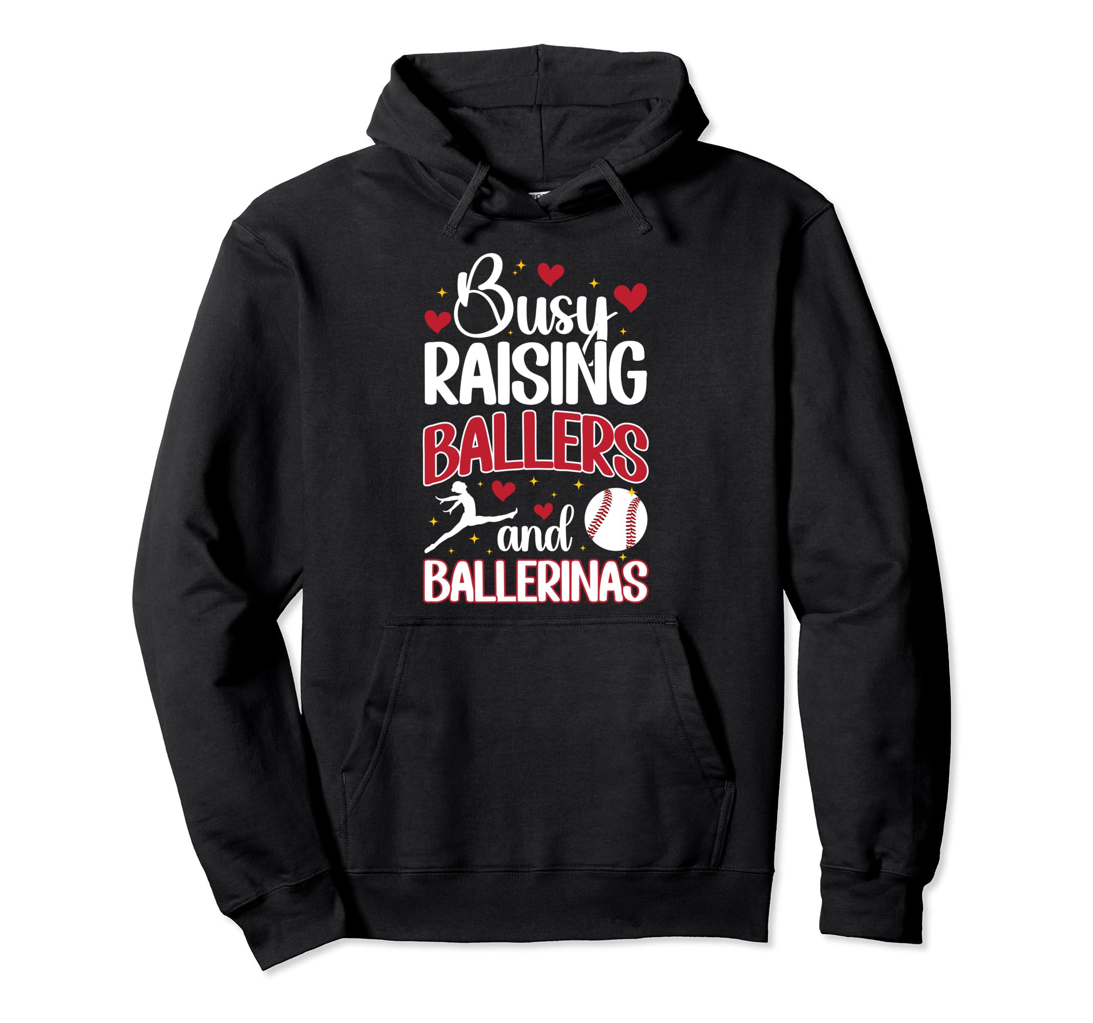 Raising Ballers And Ballerinas Baseball Hoodie - Minimalist Print Unisex - T-Shirt, Sweatshirt, Hoodie