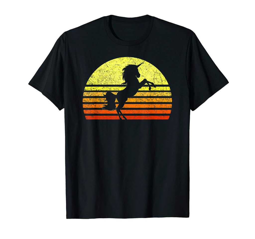 Unicorn Sunset Distressed Sun Gift T-Shirt - Fun Novelty Design for Adults - T-Shirt, Sweatshirt, Hoodie