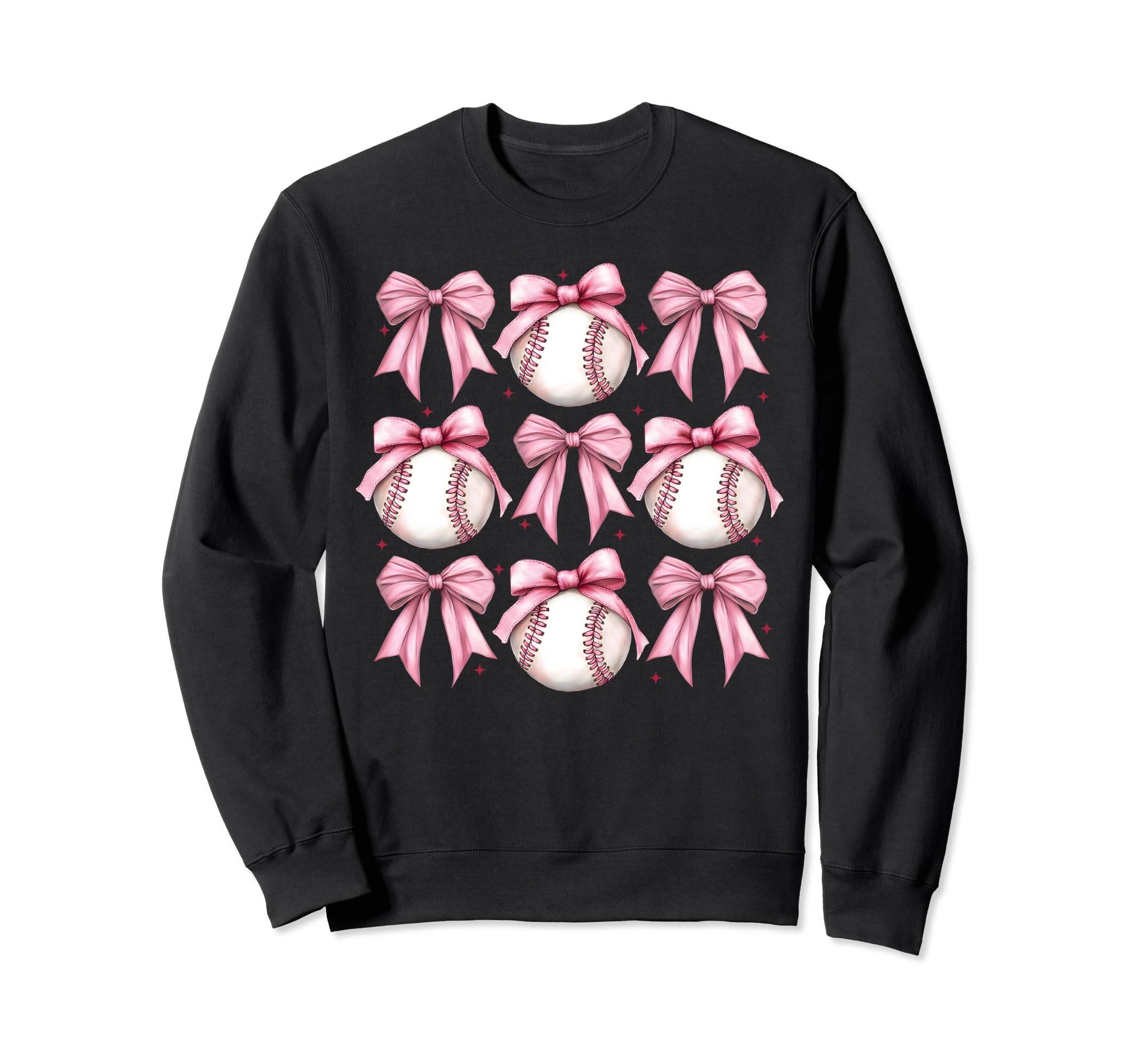 Coquette Bow Baseball Game Day Sweatshirt - Fun Novelty Design Men Women - T-Shirt, Sweatshirt, Hoodie