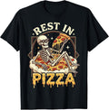 RIP Pizza Lover Foodie Skeleton - Adult & Kids T-Shirts, Sweatshirts & Hoodies apparel design preview 1