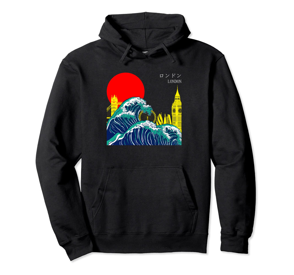 Japan Wave Grunge Anime Vaporwave Skyline Hoodie - Trendy Graphic Unisex - T-Shirt, Sweatshirt, Hoodie
