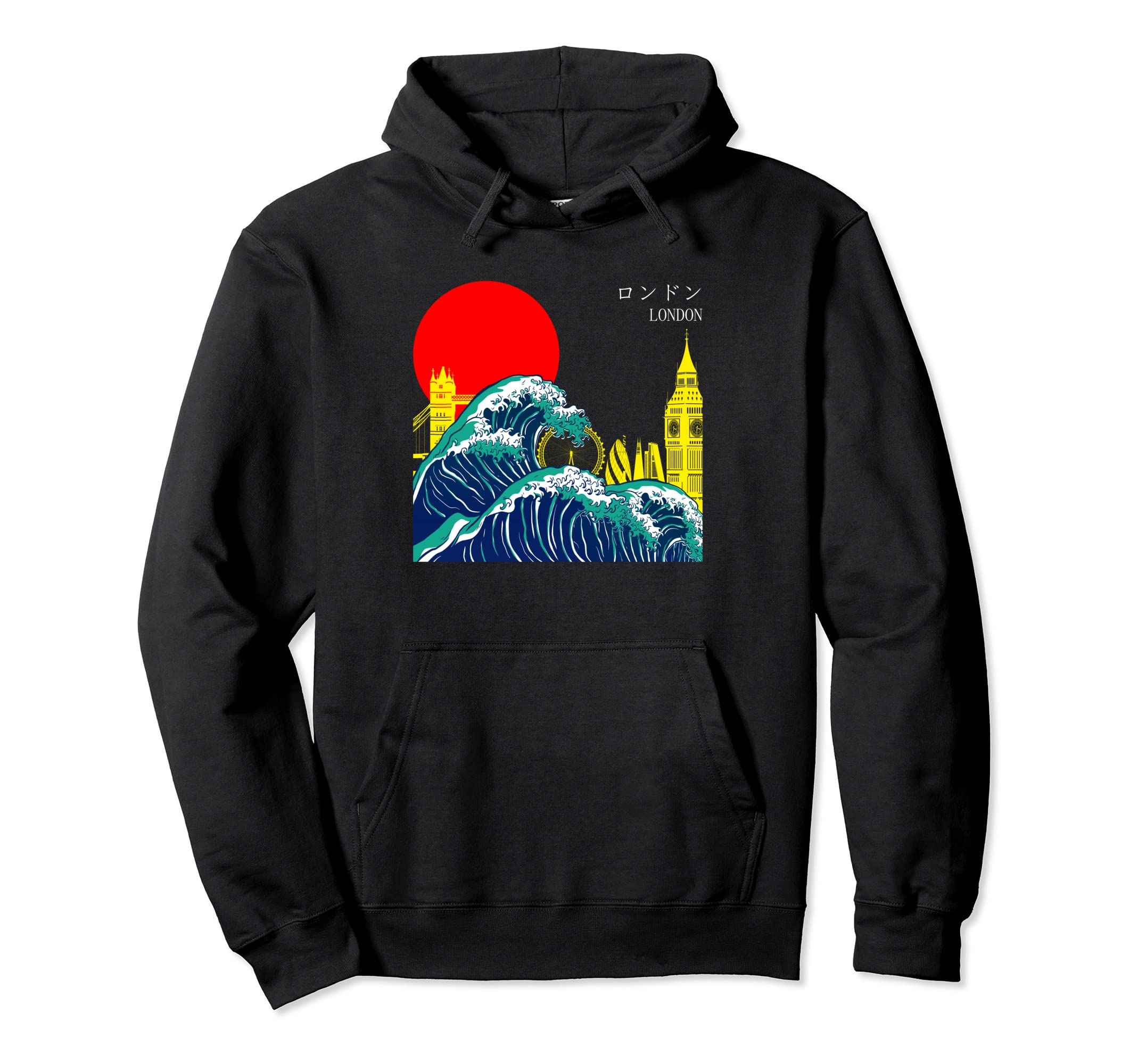 Japan Wave Grunge Anime Vaporwave Skyline Hoodie - Trendy Graphic Unisex - T-Shirt, Sweatshirt, Hoodie