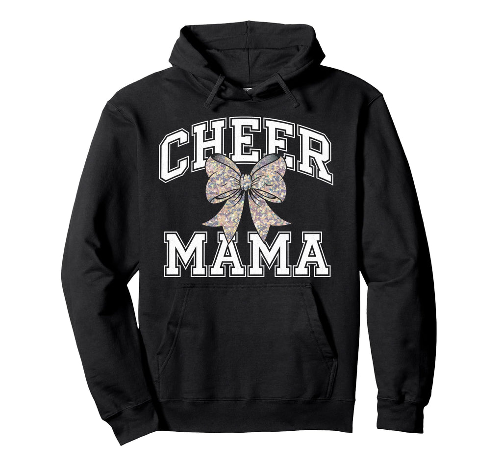 Cheer Mom Mother Bow Cheerleader Hoodie - Fun Novelty Design for Adults - T-Shirt, Sweatshirt, Hoodie