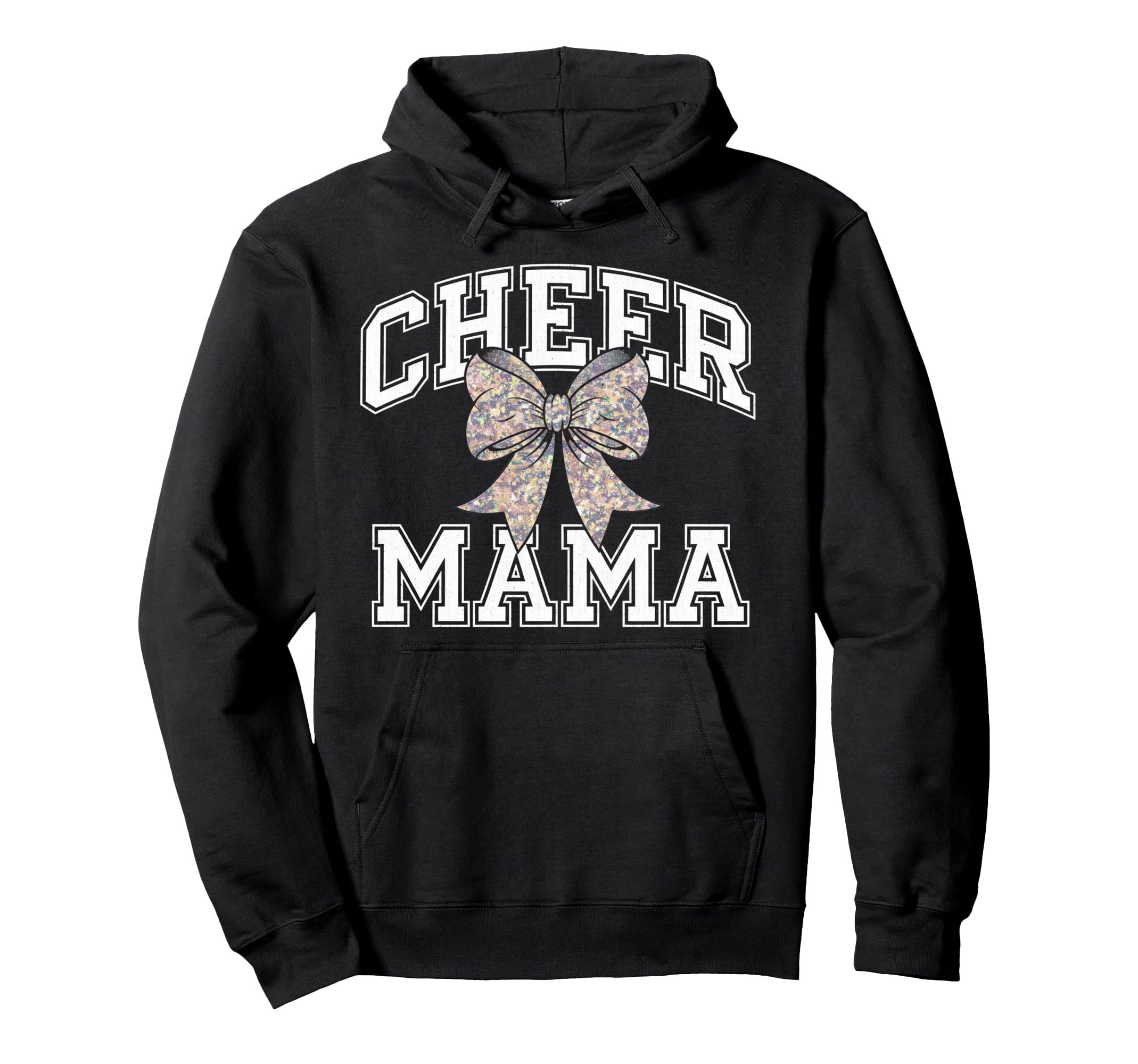 Cheer Mom Mother Bow Cheerleader Hoodie - Fun Novelty Design for Adults - T-Shirt, Sweatshirt, Hoodie