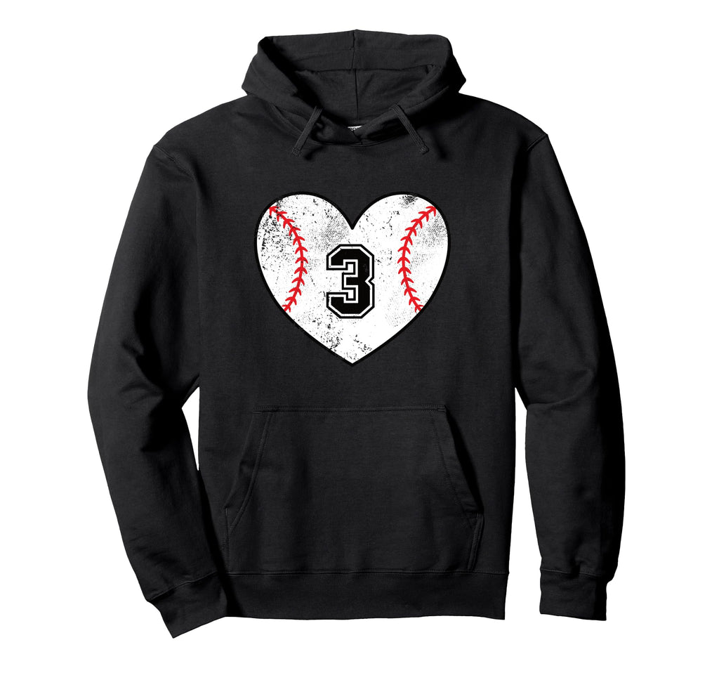 Baseball Heart Player 3 Baseball Mom Hoodie - Custom Art Print for Adults - T-Shirt, Sweatshirt, Hoodie