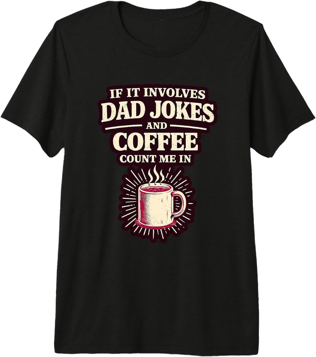 Funny Dad Jokes and Coffee Father - Adult & Kids T-Shirts, Sweatshirts & Hoodies apparel design preview 1