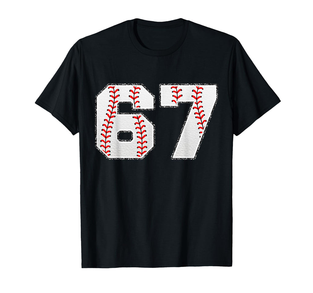 Baseball Softball Number 67 T-Shirt - Unique Graphic Unisex - T-Shirt, Sweatshirt, Hoodie
