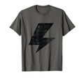 Lightning Bolt Black Distressed T-Shirt - Fun Novelty Design Men Women - T-Shirt, Sweatshirt, Hoodie