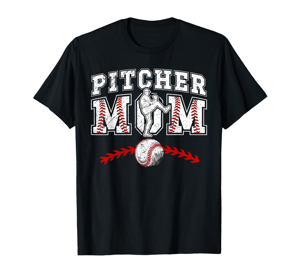 Baseball Pitcher Mom Baseball T-Shirt - Aesthetic Graphic for Adults - T-Shirt, Sweatshirt, Hoodie