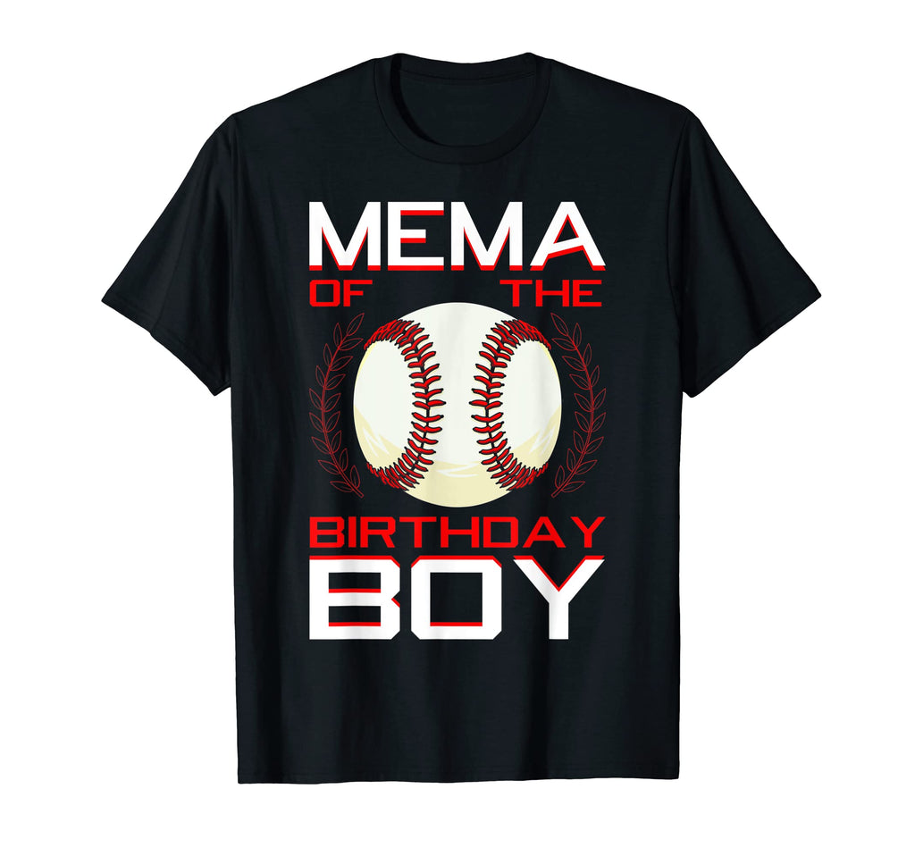 Mema Birthday Baseball Theme Bday T-Shirt - Minimalist Print Men Women - T-Shirt, Sweatshirt, Hoodie
