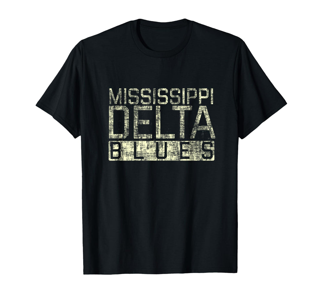 Mississippi Delta Blues Distressed T-Shirt - Custom Art Print Men Women - T-Shirt, Sweatshirt, Hoodie