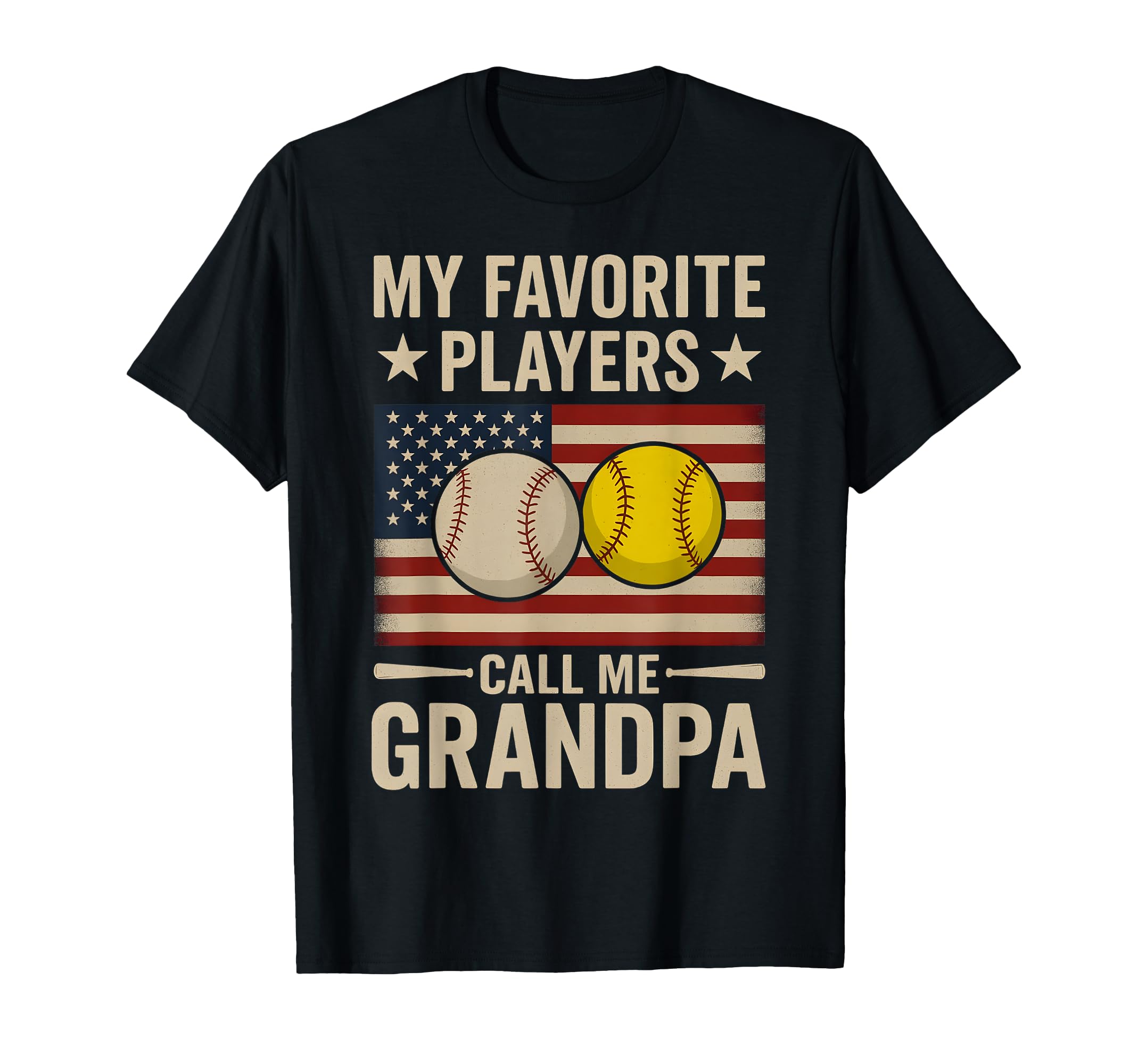 Grandpa My Favorite Baseball Softball T-Shirt - Novelty Apparel Unisex - T-Shirt, Sweatshirt, Hoodie
