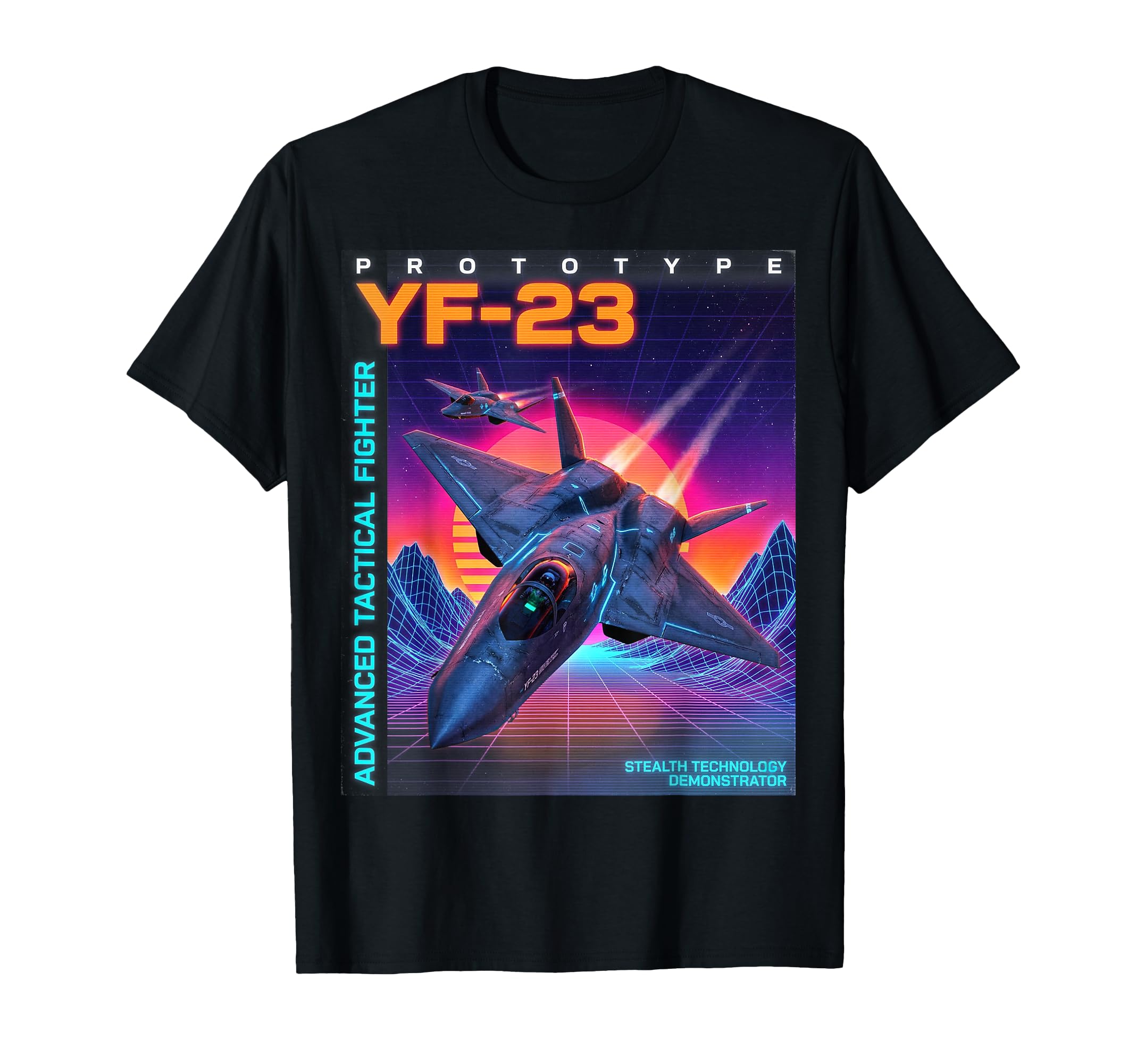 Yf 23 Jet Fighter Y2K Aesthetic T-Shirt - Novelty Apparel Unisex - T-Shirt, Sweatshirt, Hoodie