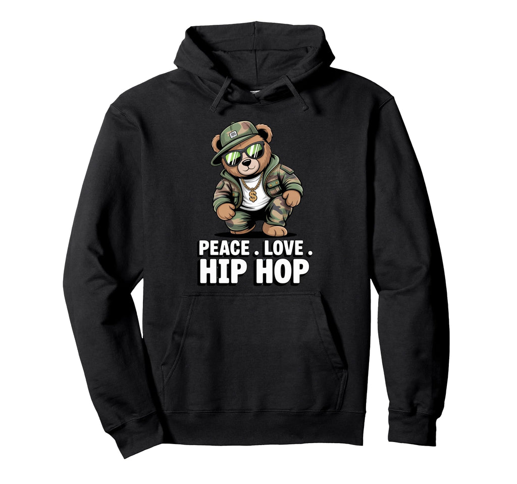 Camouflage Rapper Teddy Bear Camo 80S Hoodie - Custom Art Print for Adults - T-Shirt, Sweatshirt, Hoodie