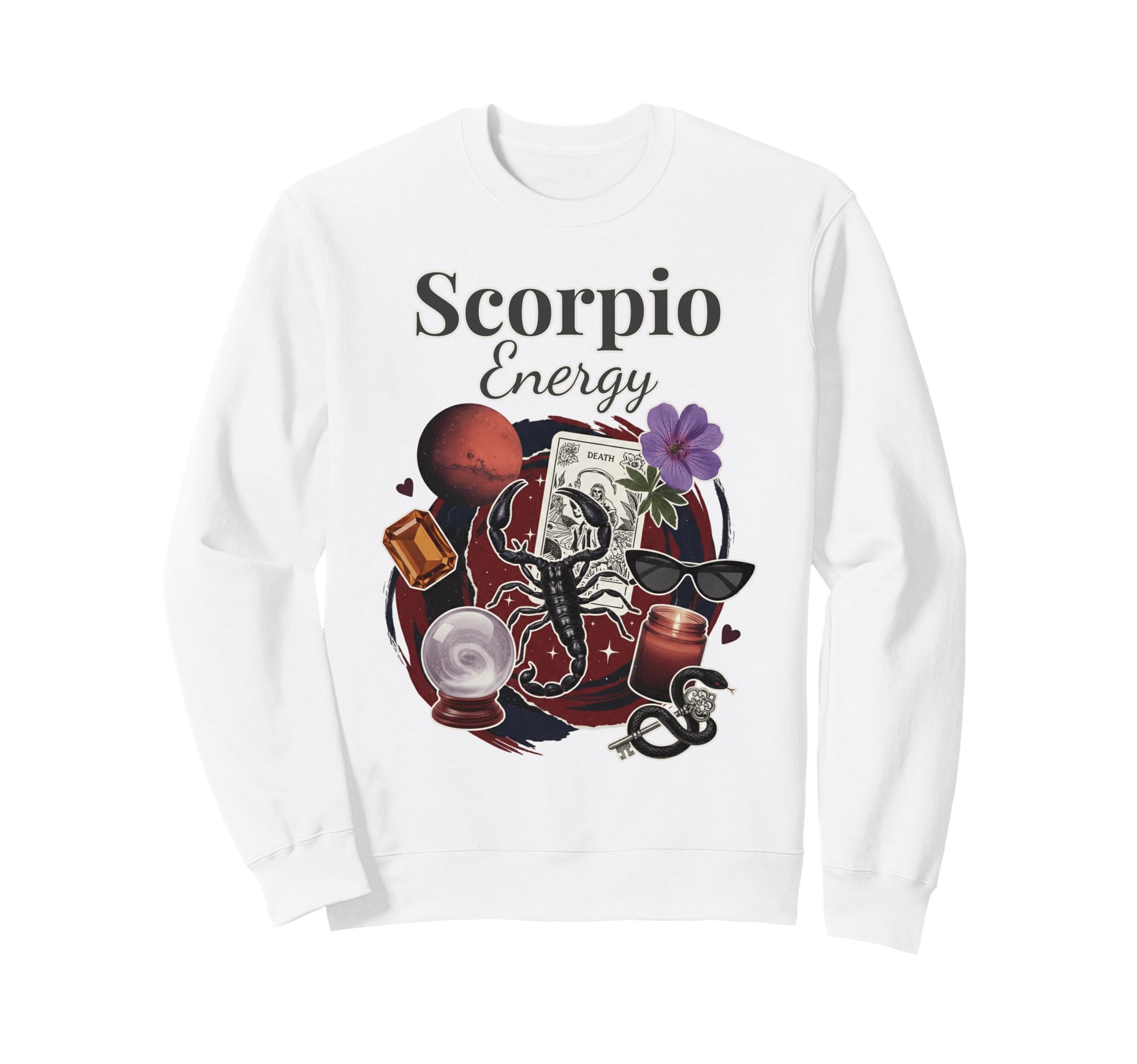 Scorpio Energy Zodiac Birthday Sweatshirt - Aesthetic Graphic Men Women - T-Shirt, Sweatshirt, Hoodie