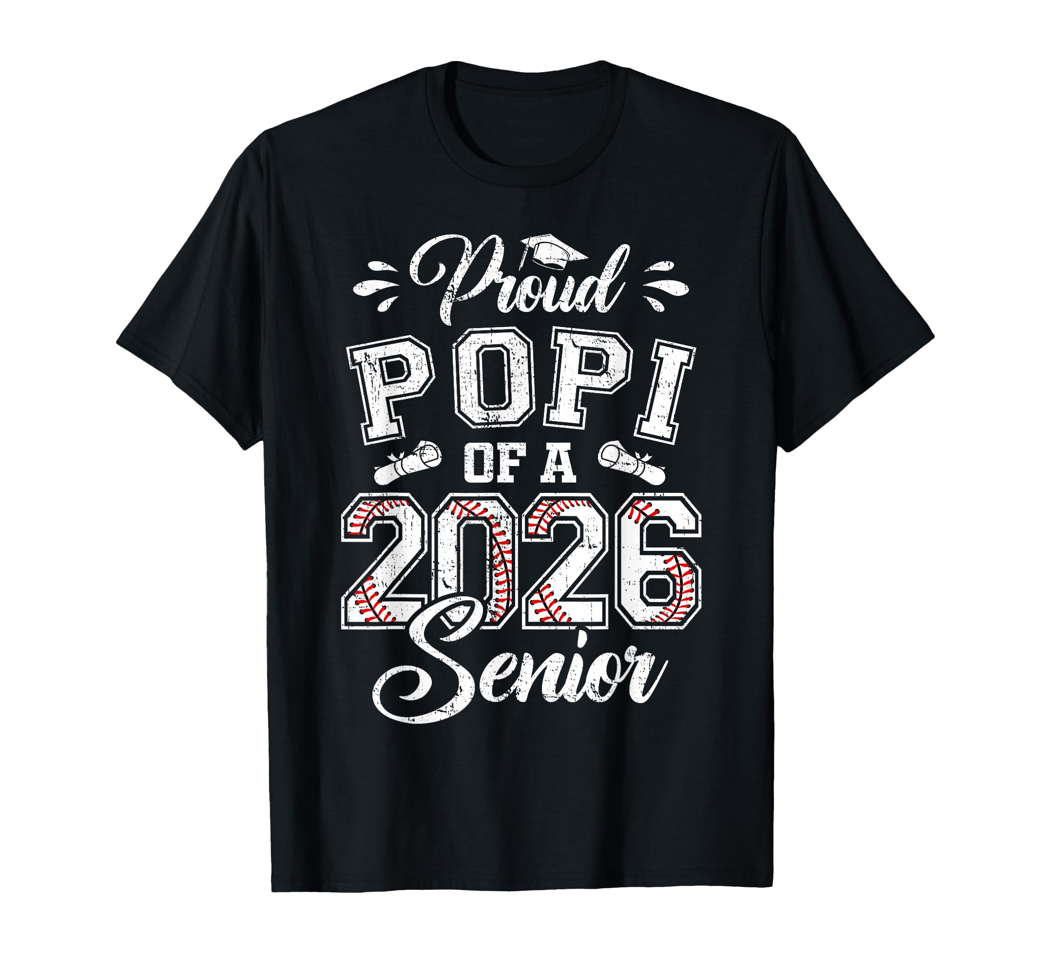 Proud Popi 2026 Senior Baseball Graduate T-Shirt - Unique Graphic Men Women - T-Shirt, Sweatshirt, Hoodie