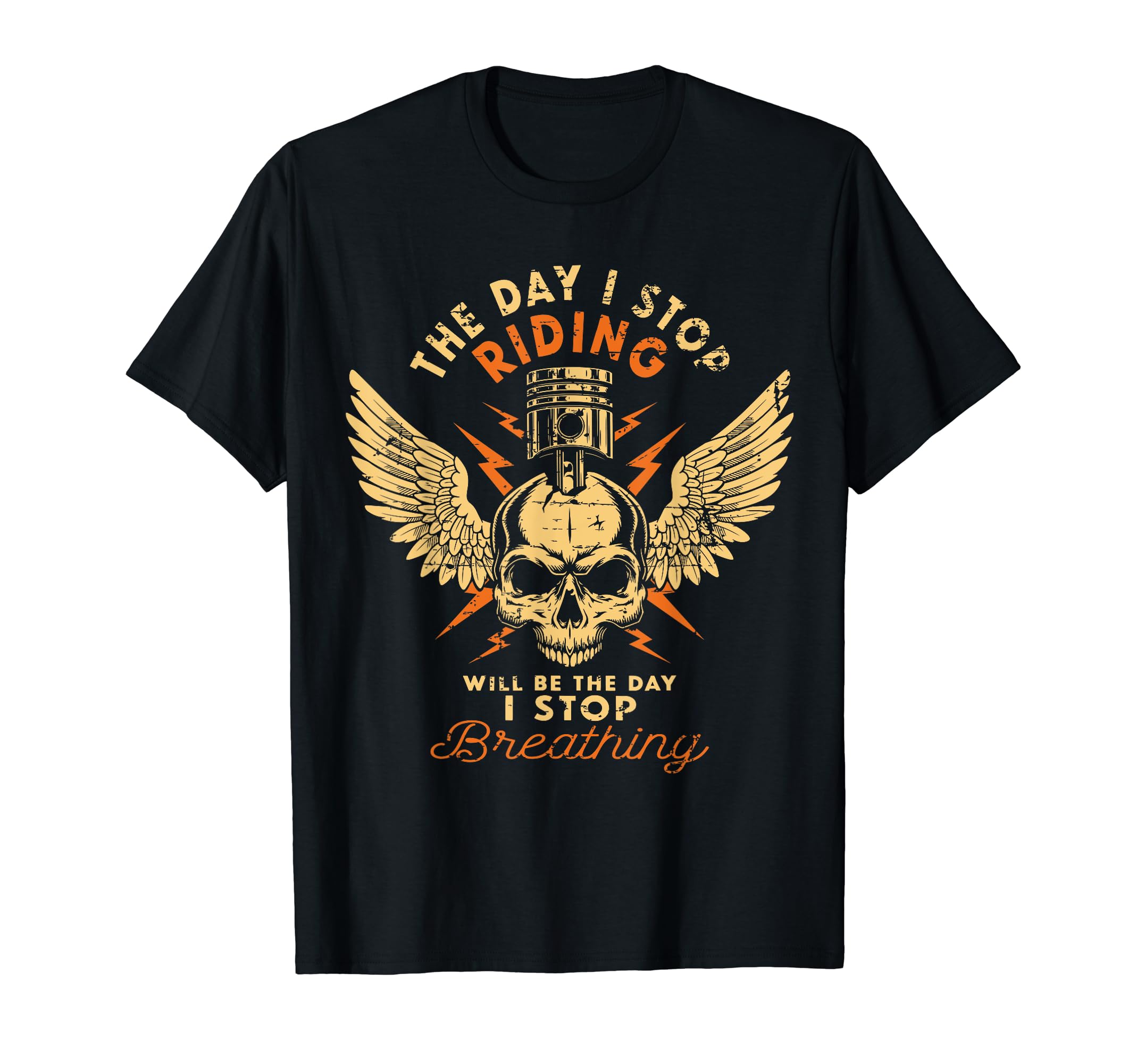 Distressed Old Biker Motorcycle T-Shirt - Casual Everyday Wear Unisex - T-Shirt, Sweatshirt, Hoodie