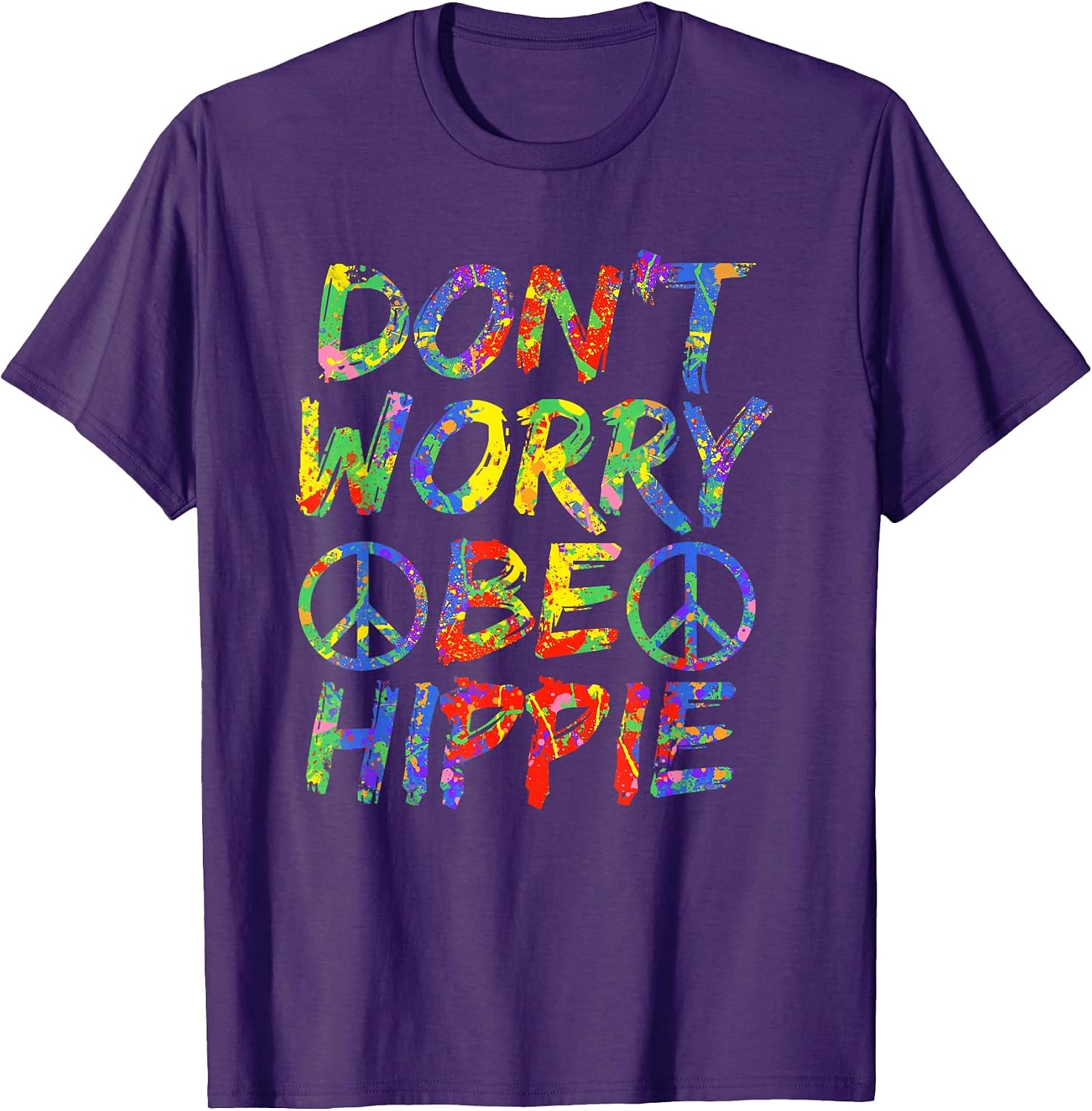 Happy Hippie Designs Don't Worry Be Hippy - Adult & Kids T-Shirts, Sweatshirts & Hoodies apparel design preview 1