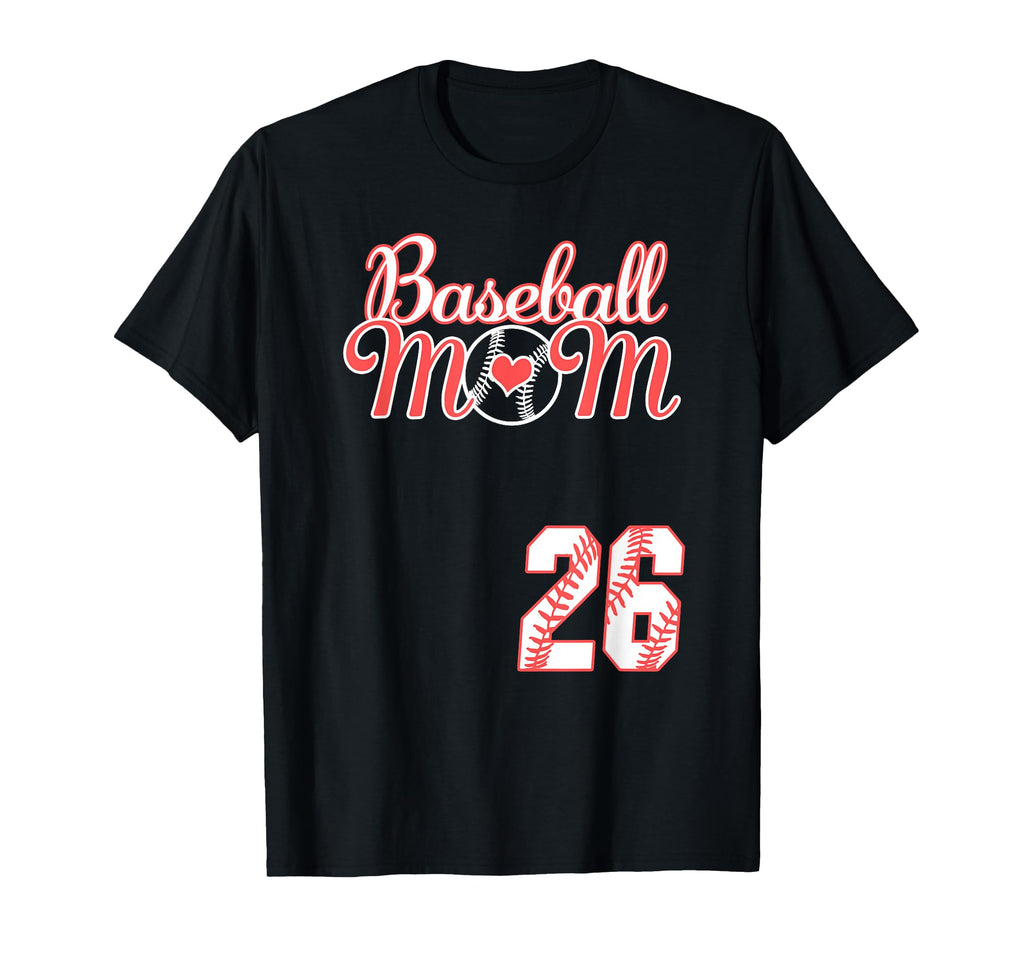 Baseball Mom Mothers Day 26 Baseball T-Shirt - Custom Art Print Unisex - T-Shirt, Sweatshirt, Hoodie