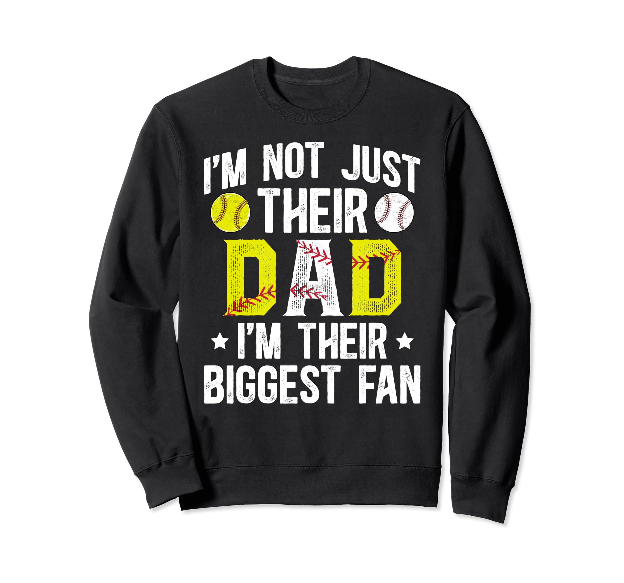 Their Biggest Fan Baseball Softball Sweatshirt - Minimalist Print Unisex - T-Shirt, Sweatshirt, Hoodie