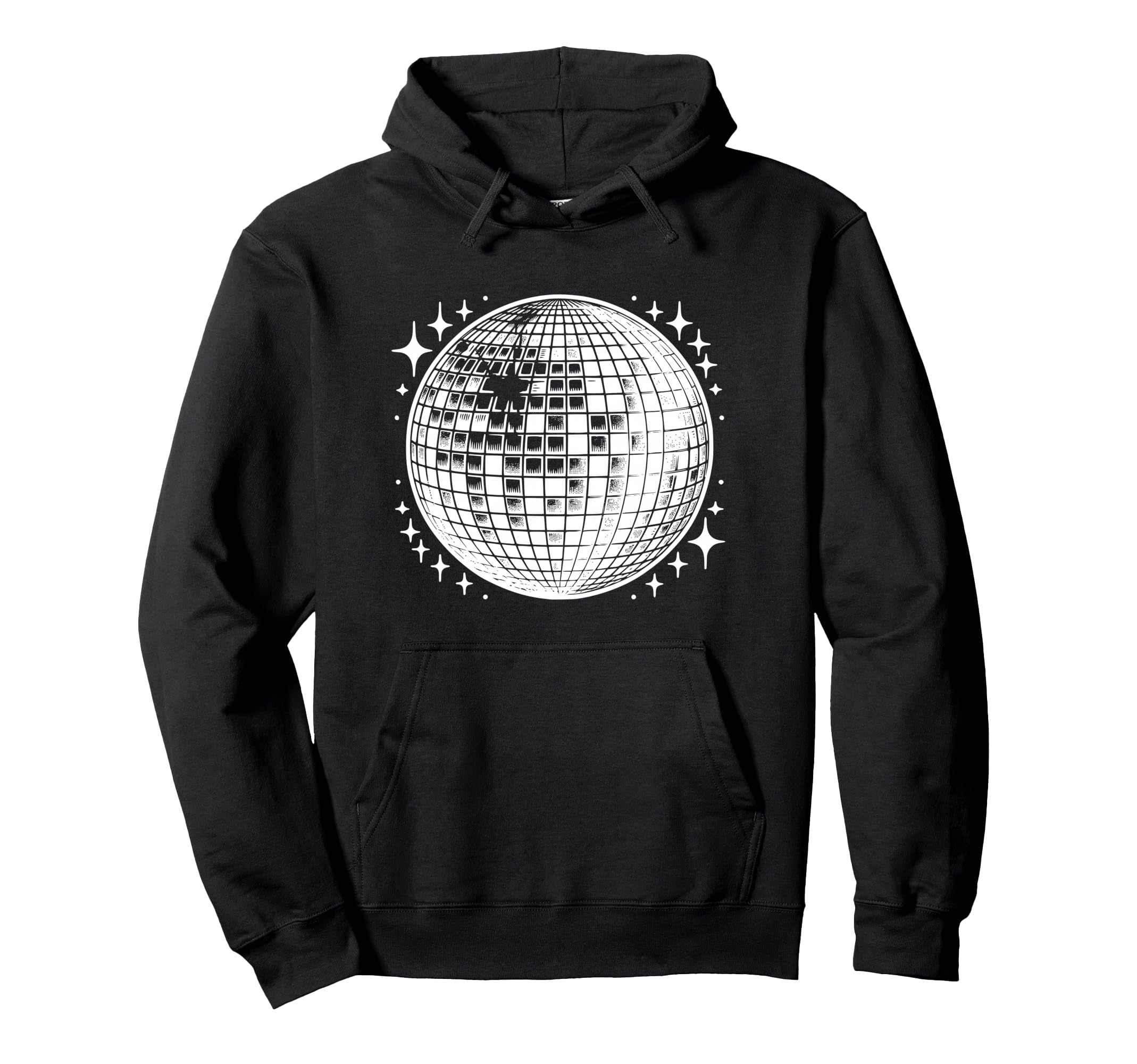 Disco Ball Hoodie - Aesthetic Graphic for Adults - T-Shirt, Sweatshirt, Hoodie