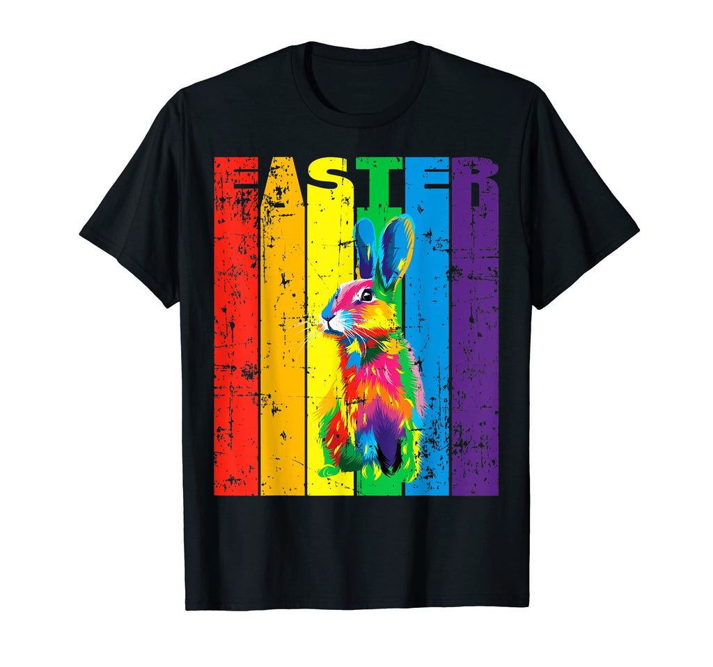 Easter Bunny Rainbow T-Shirt - Custom Art Print Unisex - T-Shirt, Sweatshirt, Hoodie