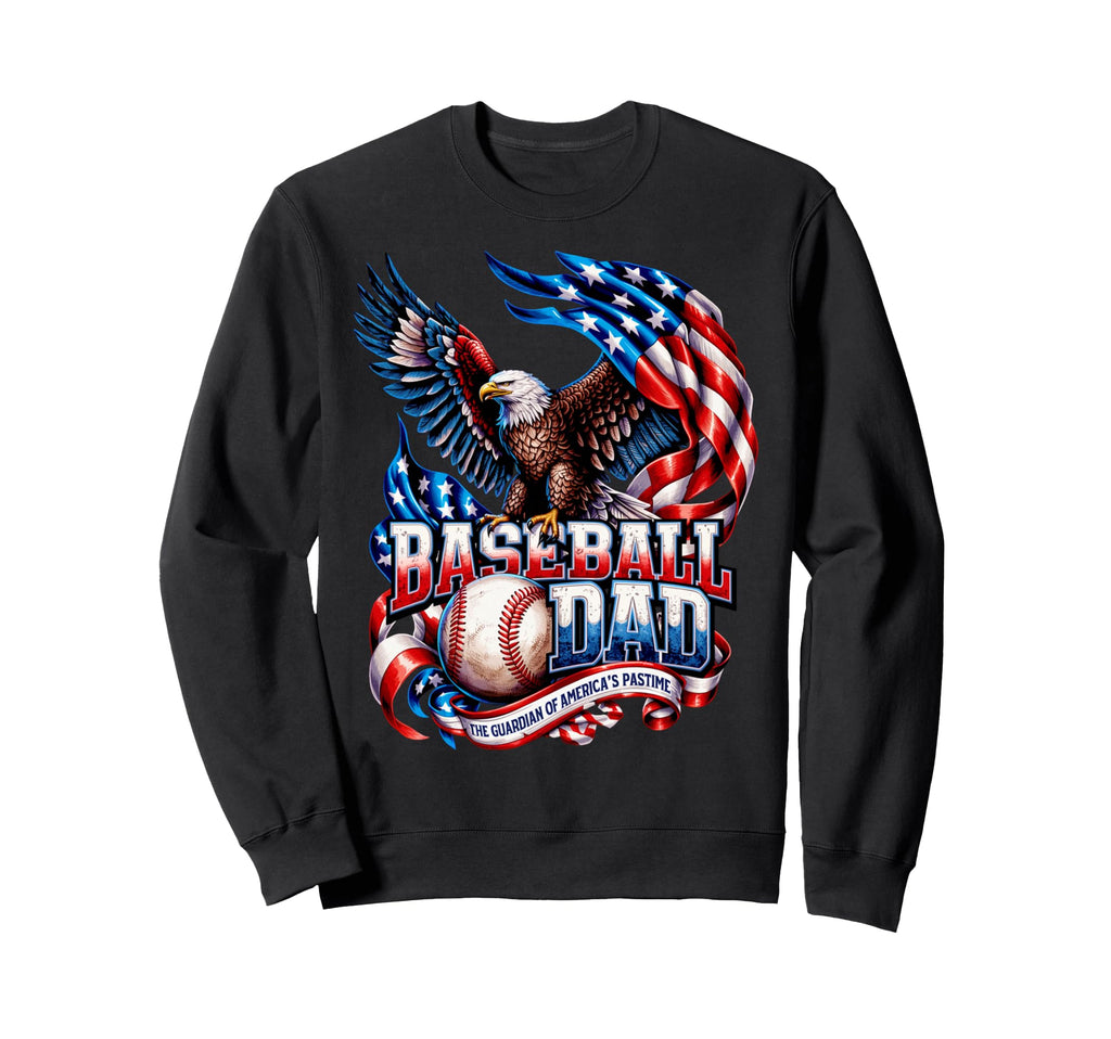 Baseball Fathers Day Usa Patriotic Sweatshirt - Novelty Apparel Unisex - T-Shirt, Sweatshirt, Hoodie